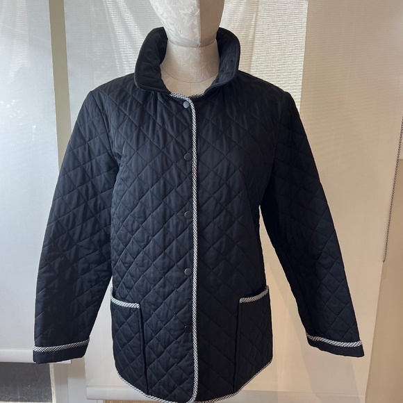 Black Supply & Demand Quilted Jacket , Checker Pi[ping,  W/Snap Button Closure - Picture 1 of 8